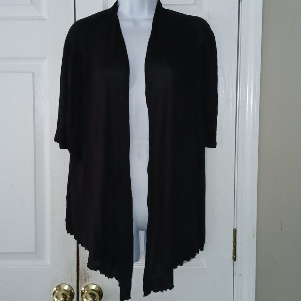Simply Irresistible black shark bite lightweight  cardigan shark bite Sz XLP NWT
